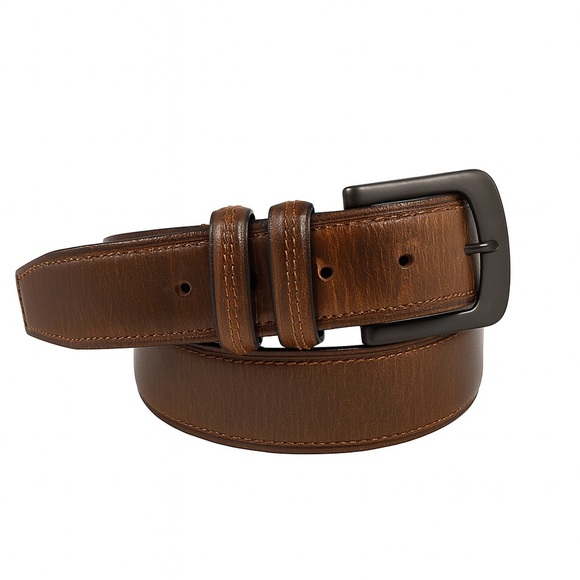 Classic Distressed Look Genuine Leather Brown Belt Size 40 - Picture 1 of 11